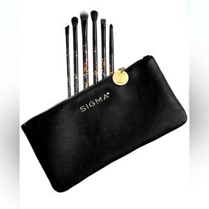 Sigma Shayla Mitchell Eye Brush Set E60 E40 E25 E30 E14 E09 Makeup Bag NEW